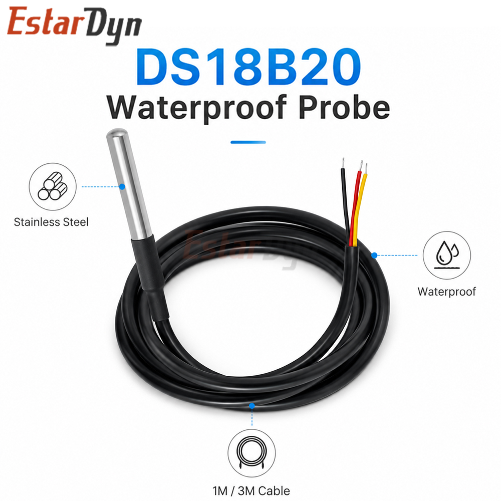 Ds18B20 Temperature Sensor - 에스타딘 DS18B20 방수 디지털 온도 센서