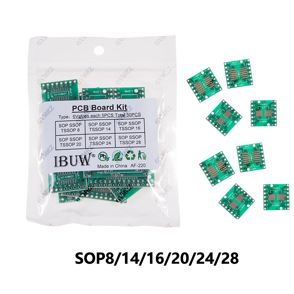 30PCS 6가지 값 SOP SSOP TSSOP PCB - Diy Electronics Project Kit 리뷰 및 가격
