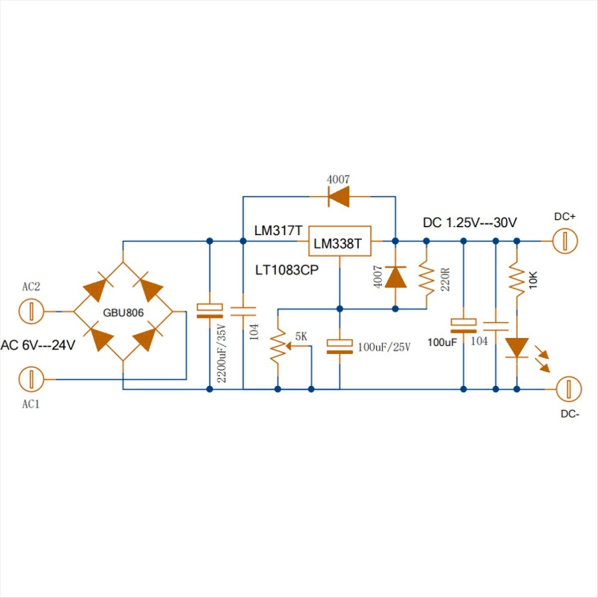 조절 가능한 선형 전압 조정 전원 공급 장치 보드 LT - Diy Electronics Filament 리뷰 및 가격