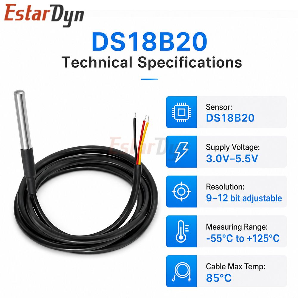 에스타딘 DS18B20 방수 디지털 온도 센서 1M 3 - Ds18B20 Temperature Sensor 리뷰 및 가격