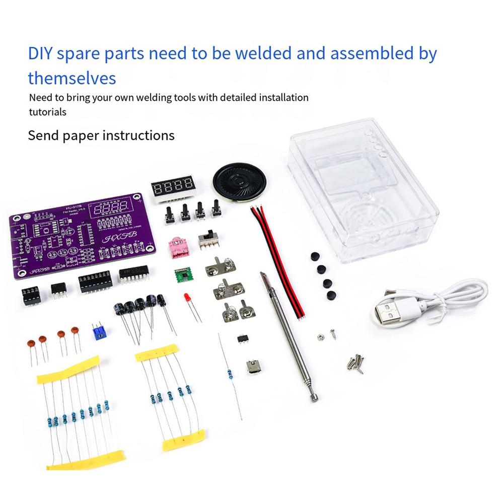 A72Z 새로운 HU-017B DIY FM 라디오 전자 - Diy Electronics Project Kit 리뷰 및 가격