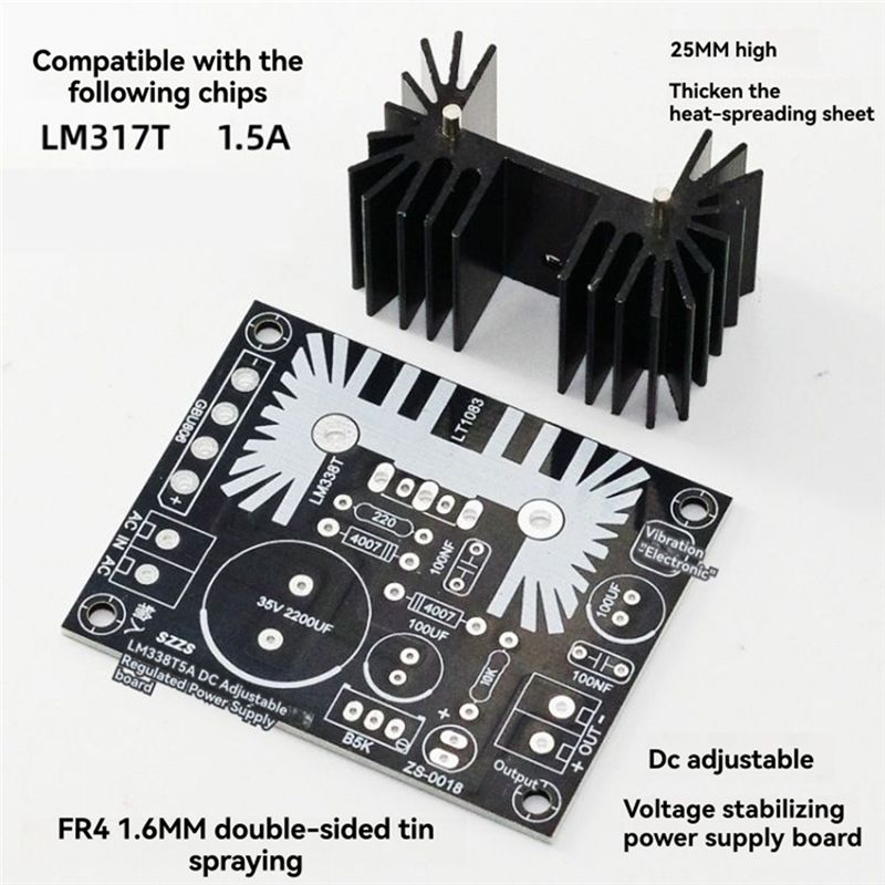 조정 가능한 선형 조정 전원 공급 장치 보드 LM317 - Diy Electronics Filament 리뷰 및 가격