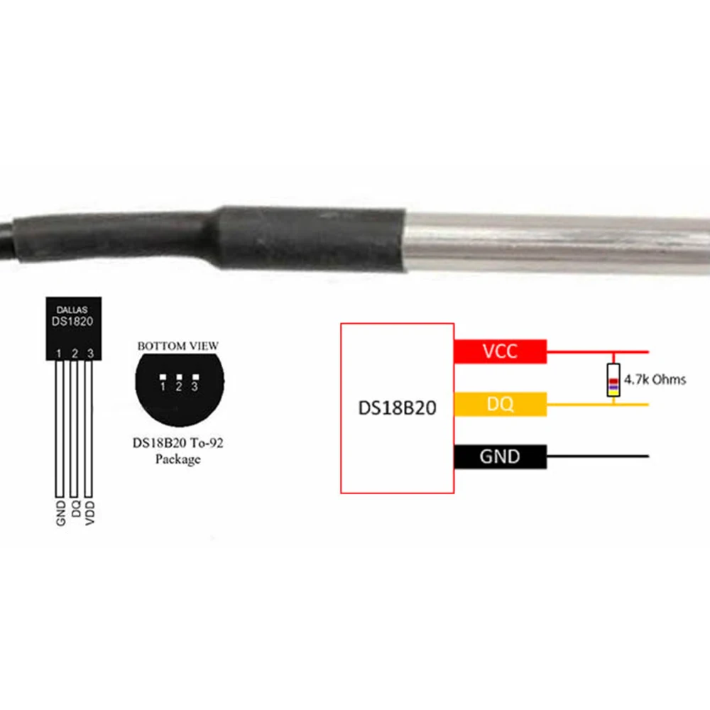1PCS DS18B20 방수 온도 센서 프로브 스테인레 - Ds18B20 Temperature Sensor 리뷰 및 가격